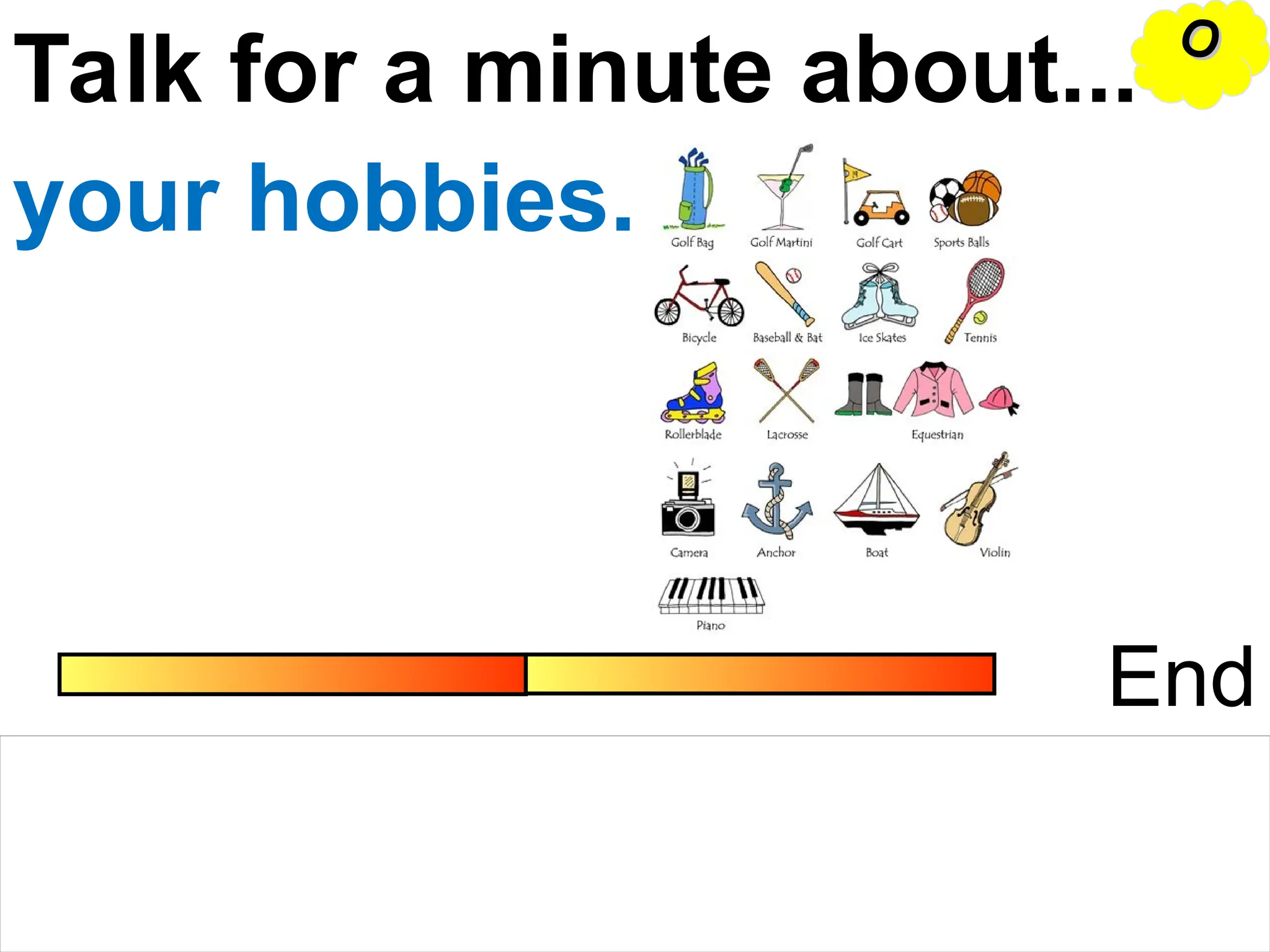 Talk for a minute - habla en un minuto de diferentes temas | PPT