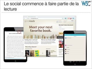 Le social commence à faire partie de la
lecture
 