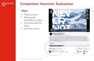 Competitor Heuristic Evaluation 
GA: Content Sites l August 2014 
 