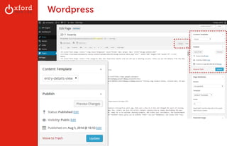 Wordpress 
GA: Content Sites l August 2014 
 