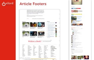 Article Footers 
NYTImes, Buzzfeed 
GA: Content Sites l August 2014 
 