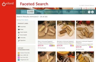 Faceted Search Dr. Weil’s Vitamin Advisor 
GA: Content Sites l August 2014 
 
