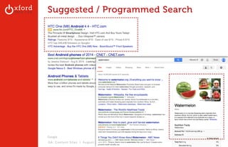 Suggested / Programmed Search 
Google 
GA: Content Sites l August 2014 
 