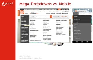 Mega-Dropdowns vs. Mobile 
sabon, home depot 
GA: Content Sites l August 2014 
 