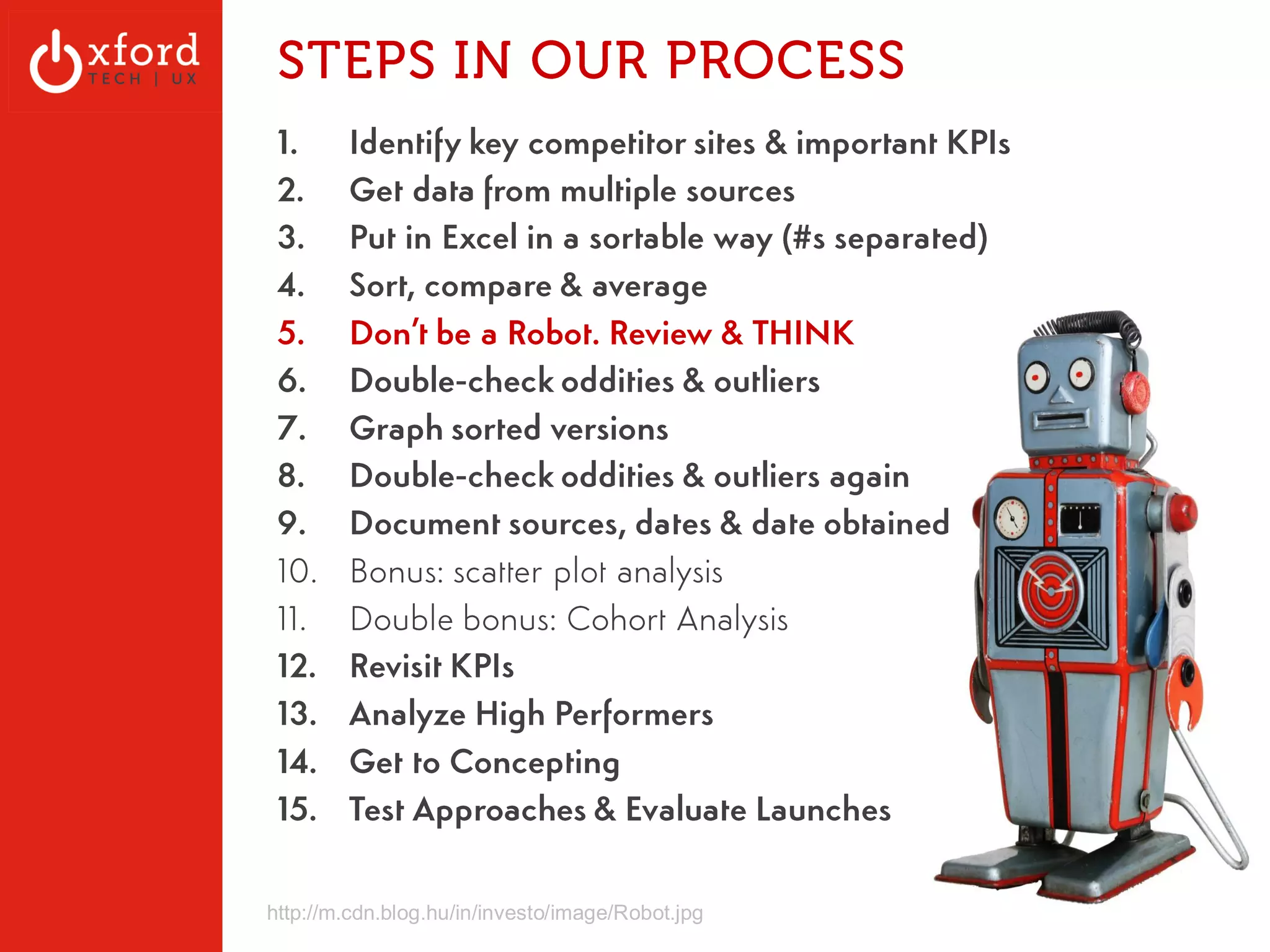 Consensus - Focus & Prioritize 
OxfordTech.us | GA: Web Metrics l August 2014 
 