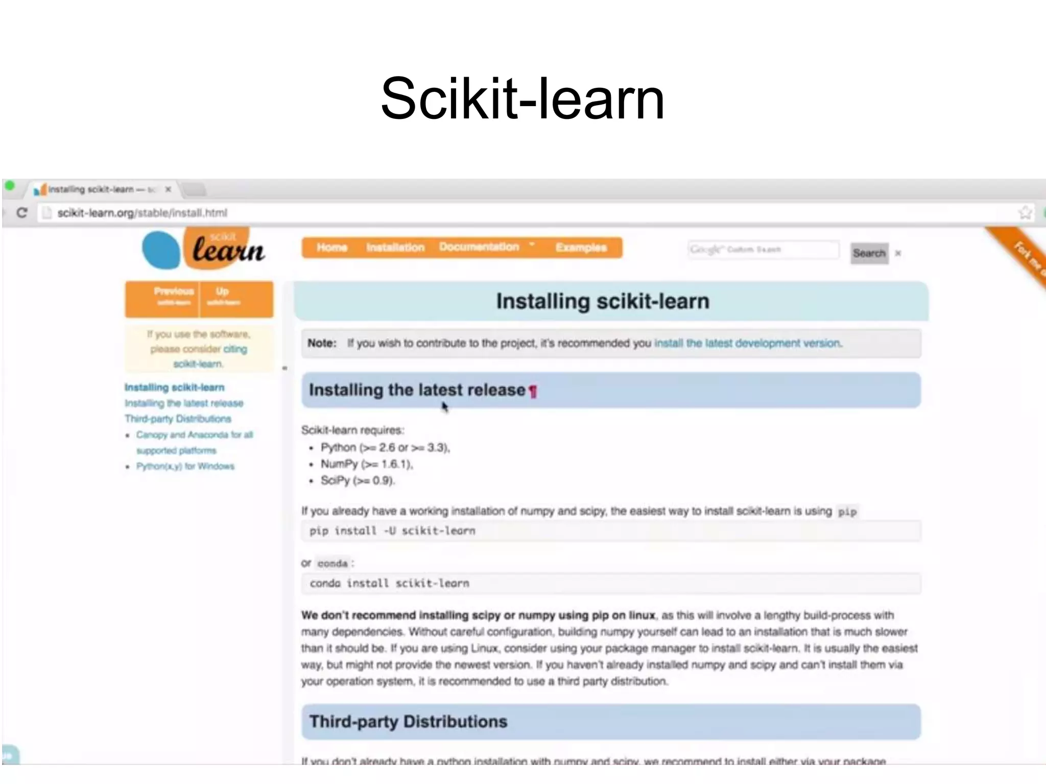 Scikit-learn
 