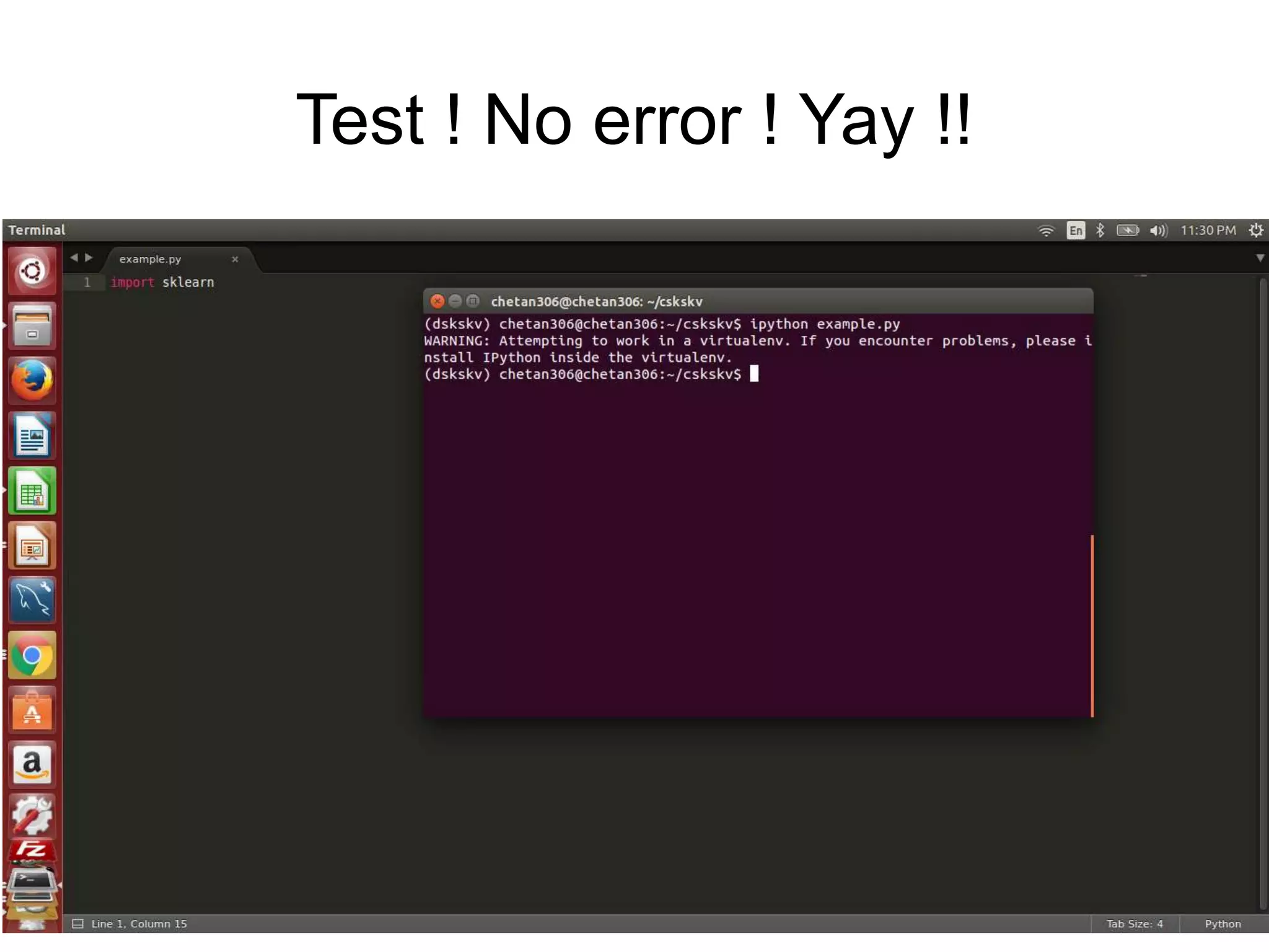 Test ! No error ! Yay !!
 