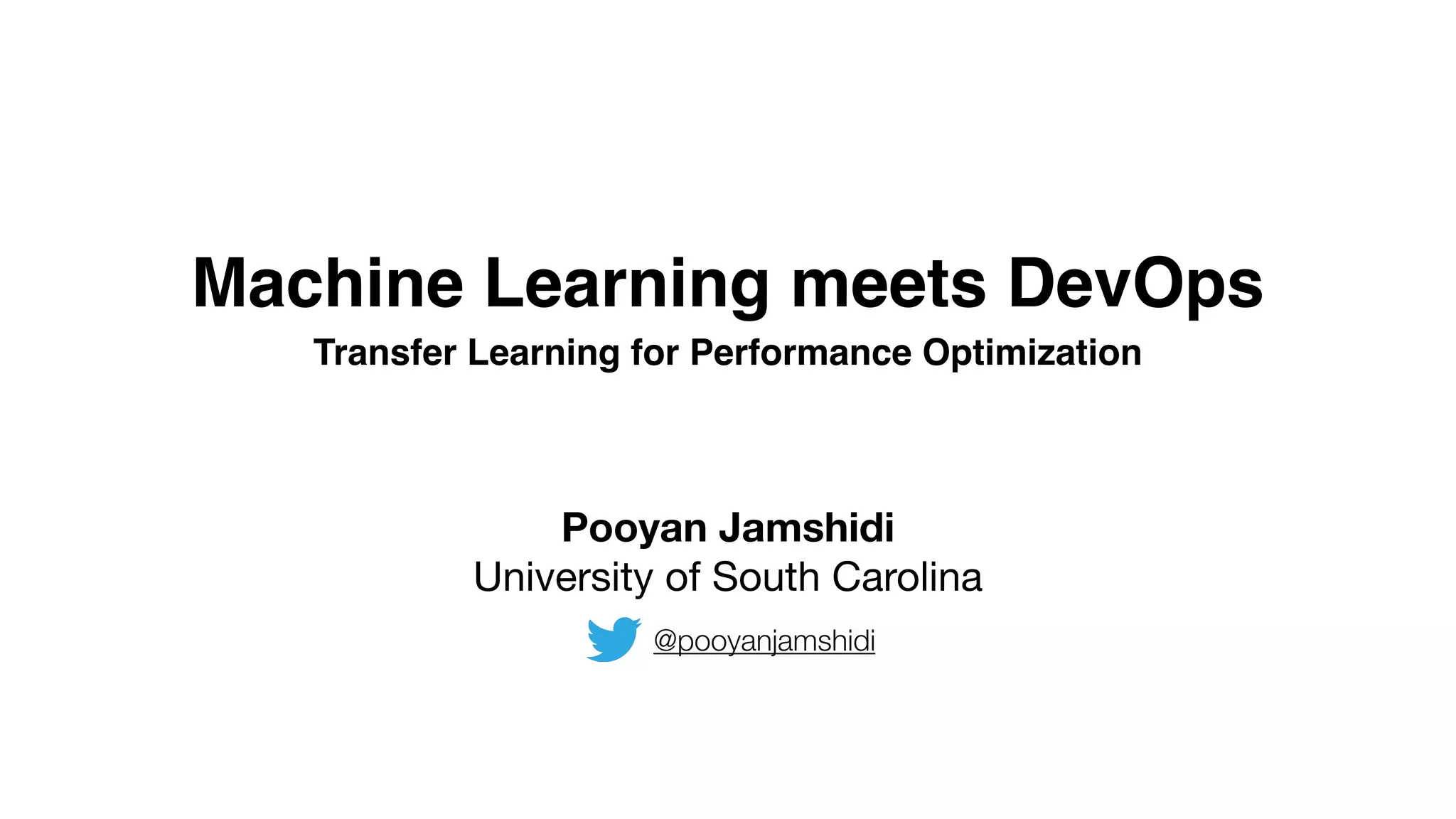 Machine Learning meets DevOps | PPT