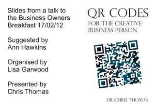 QR Codes for the creative businessperson