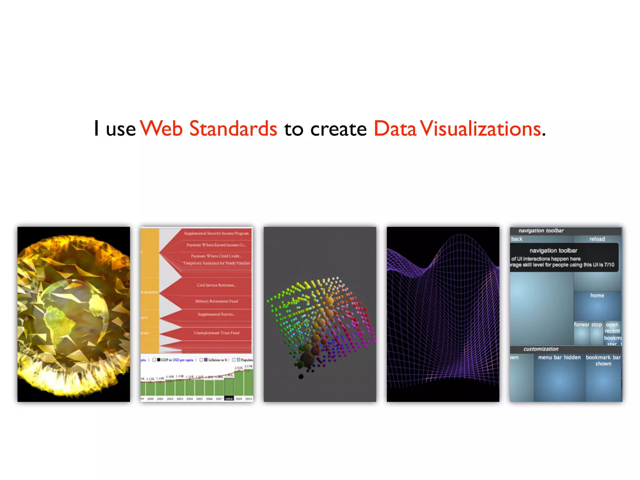 I use Web Standards to create Data Visualizations. 