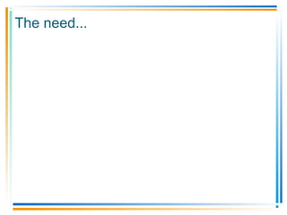 The need...
 