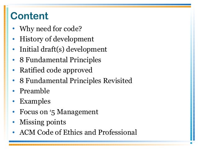 The Software Engineering Code And The Acm Code The Software Engineering Code And The Acm Code