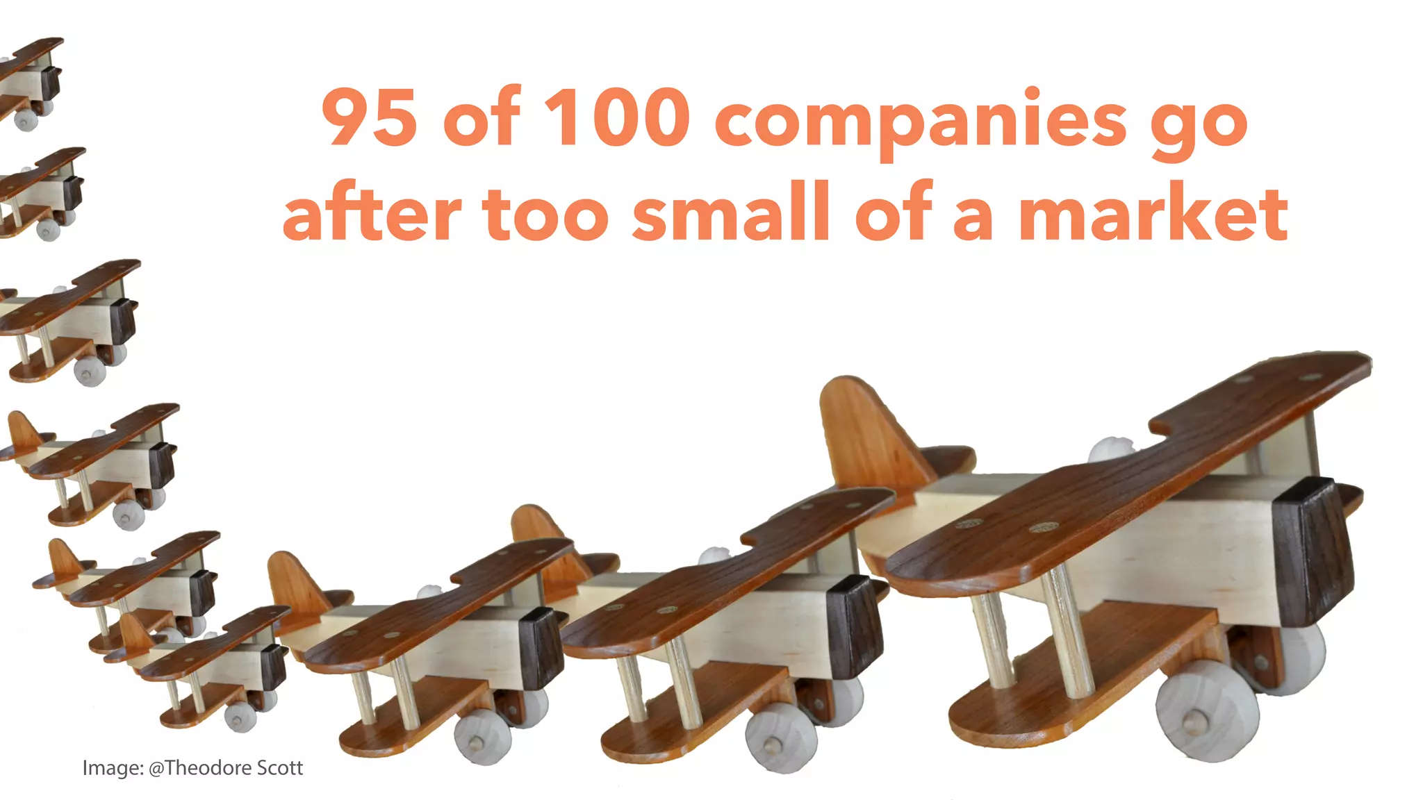 Image: @Theodore Scott
95 of 100 companies go
after too small of a market
 