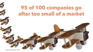 Image: @Theodore Scott
95 of 100 companies go
after too small of a market
 