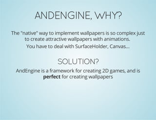 Creating Android Live Wallpapers using AndEngine | PDF