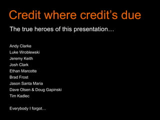 Something about our tools
“The framework for what a page is has changed
considerably even in the past few years, though
our applications for designing those frameworks
are still stuck in the web of yore, and largely
dictated by their use for print design.”


- Jason Santa Maria
 