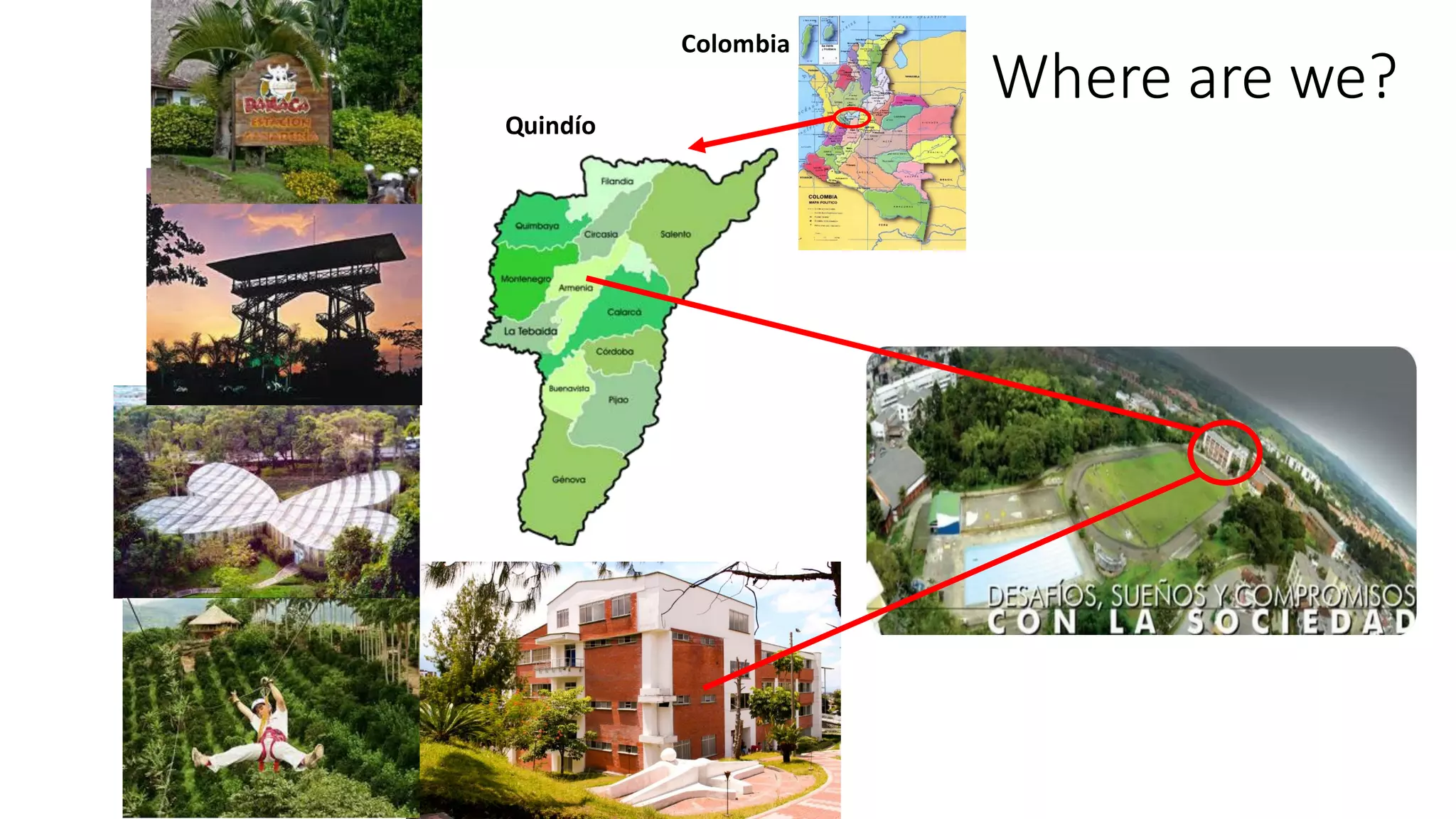 Whereare we? 
Colombia 
Quindío  