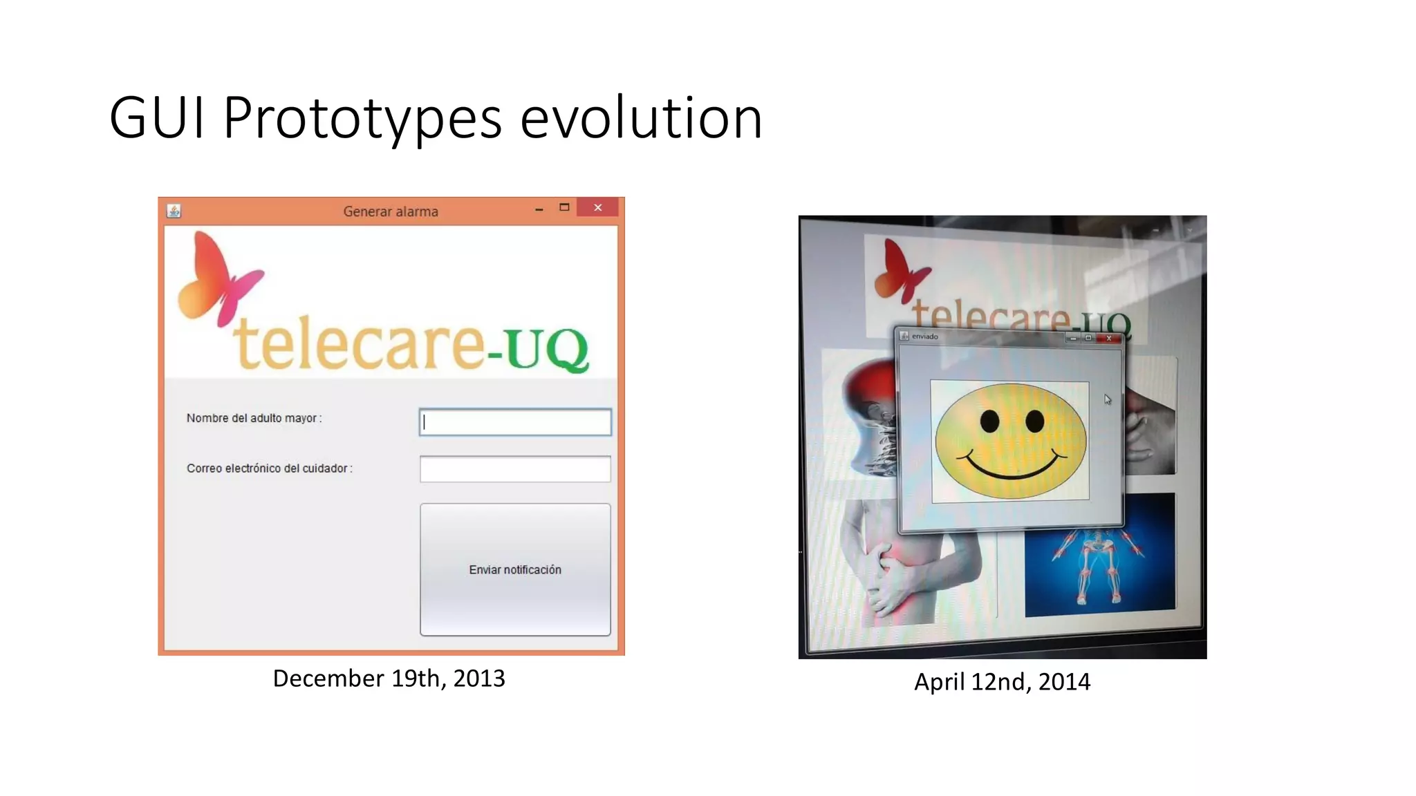 GUI Prototypesevolution 
December19th, 2013 
April12nd, 2014  