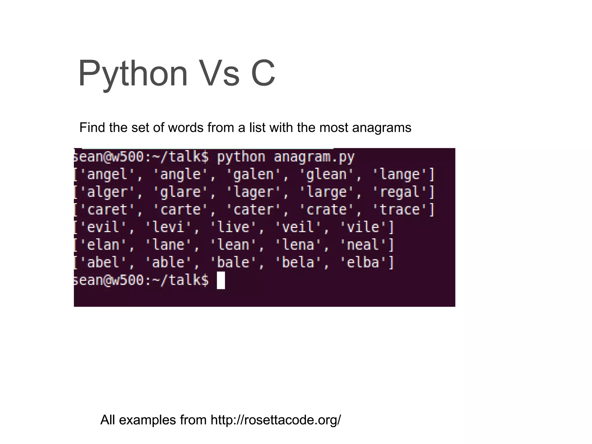 Python Vs C Typing