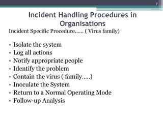 INCIDENT HANDLING IN ORGANISATIONS | PDF