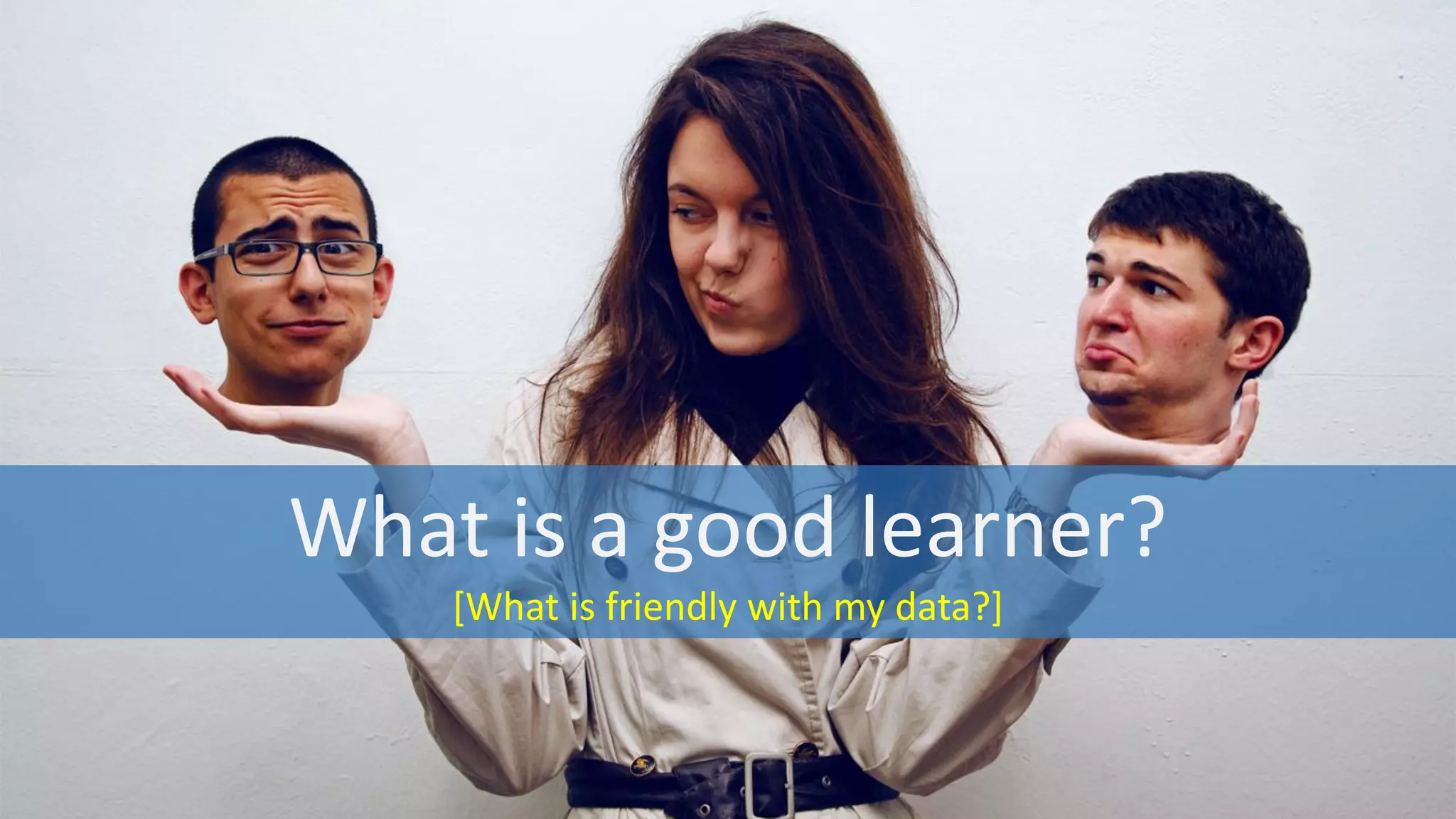 What is a good learner?
[What is friendly with my data?]
 