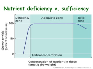 Nutrient deficiency v. sufficiency
 