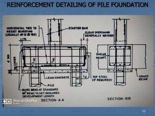 REINFORCEMENT DETAILING OF PILE FOUNDATION
65
 
