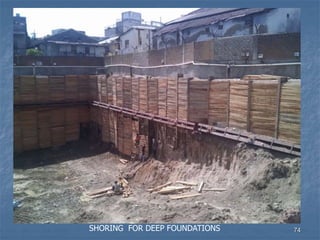 74
SHORING FOR DEEP FOUNDATIONS
 