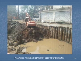 77
PILE WALL / SHORE PILING FOR DEEP FOUNDATIONS
 