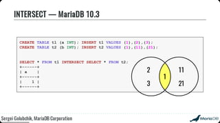 Beyond the basics: advanced SQL with MariaDB