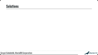 Beyond the basics: advanced SQL with MariaDB