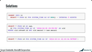 Beyond the basics: advanced SQL with MariaDB