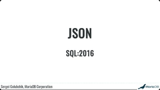 Beyond the basics: advanced SQL with MariaDB