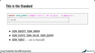 Beyond the basics: advanced SQL with MariaDB