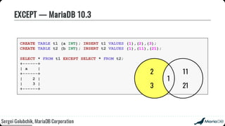 Beyond the basics: advanced SQL with MariaDB