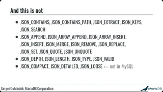 Beyond the basics: advanced SQL with MariaDB
