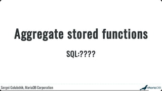 Beyond the basics: advanced SQL with MariaDB