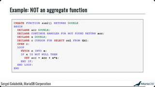 Beyond the basics: advanced SQL with MariaDB