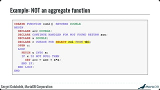 Beyond the basics: advanced SQL with MariaDB