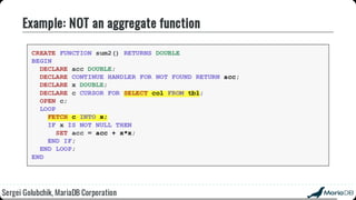 Beyond the basics: advanced SQL with MariaDB