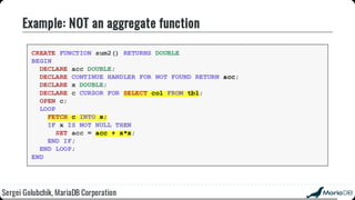 Beyond the basics: advanced SQL with MariaDB