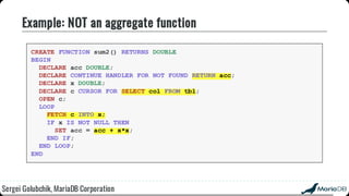 Beyond the basics: advanced SQL with MariaDB