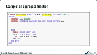 Beyond the basics: advanced SQL with MariaDB