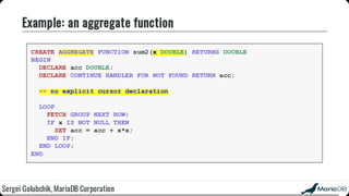 Beyond the basics: advanced SQL with MariaDB