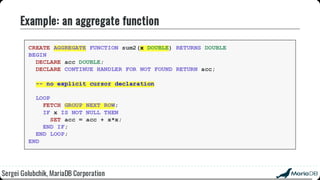 Beyond the basics: advanced SQL with MariaDB