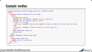 Beyond the basics: advanced SQL with MariaDB