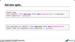 Beyond the basics: advanced SQL with MariaDB