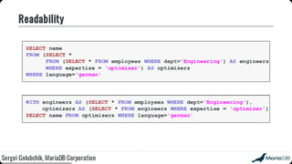 Beyond the basics: advanced SQL with MariaDB