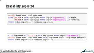 Beyond the basics: advanced SQL with MariaDB
