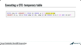 Beyond the basics: advanced SQL with MariaDB